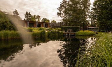 Our natural swimming pond at the wellness hotel, Bavaria