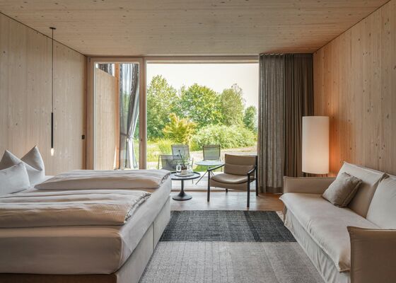 Urlaub Rhön: DZ Gartenblick im Naturhotel Sturm Bayern